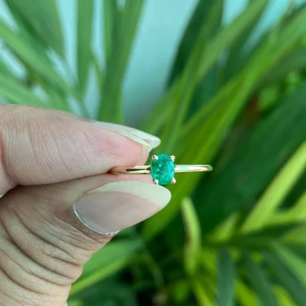 14K Gold Emerald Ring
