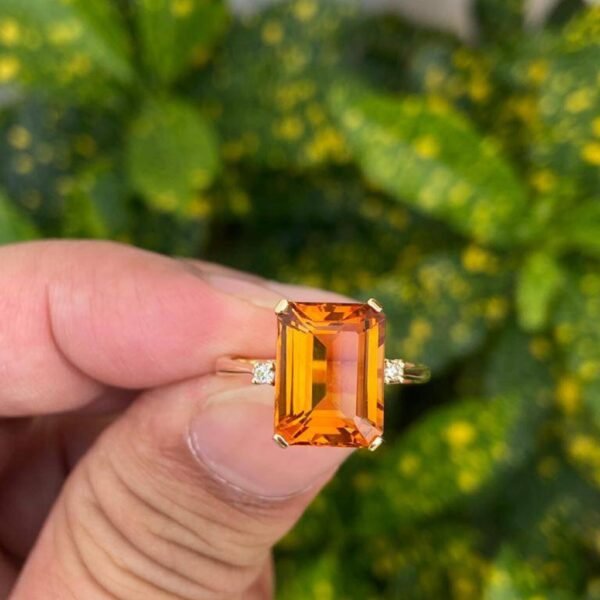 14k Gold Honey Citrine Ring