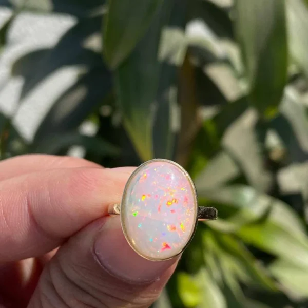 14k Gold Natural Opal Ring
