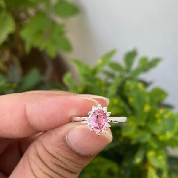 14k Gold Pink Sapphire Ring