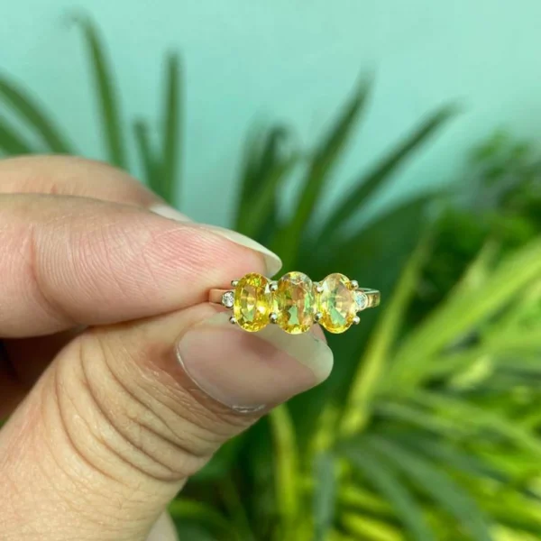 14k Gold Sapphire Diamond Ring
