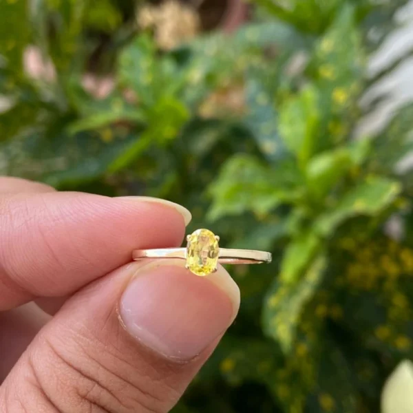 14k Gold Yellow Sapphire Ring