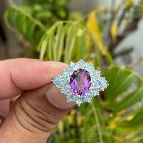 925 Silver Amethyst Ring