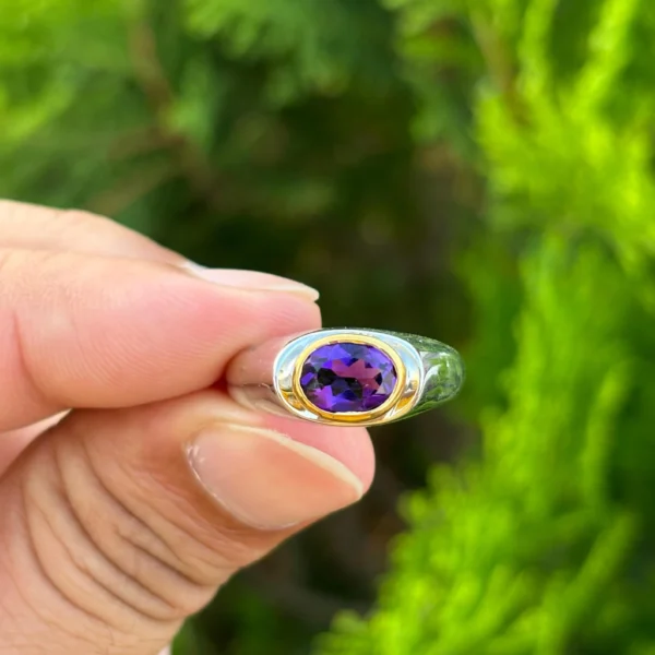 925 Silver Amethyst Ring