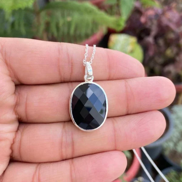 925 Silver Black Onyx Necklace