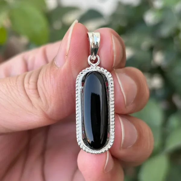 925 Silver Black Onyx Pendant