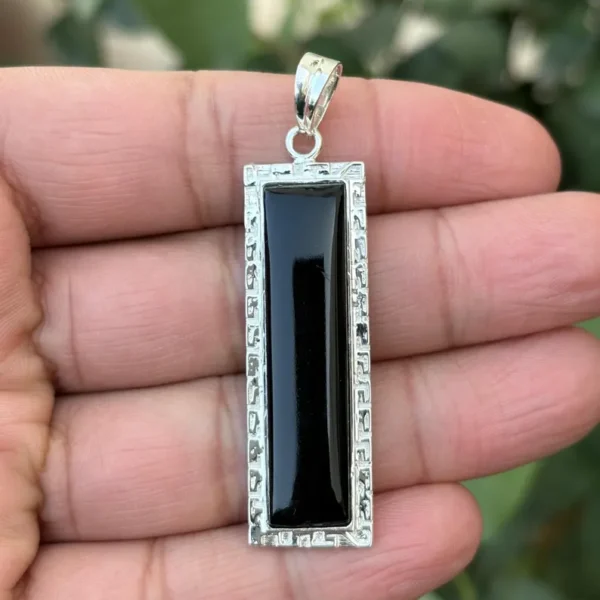 925 Silver Black Onyx Pendant