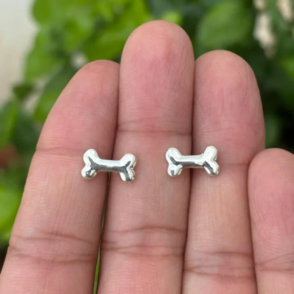 925 Silver Bone Stud Earrings