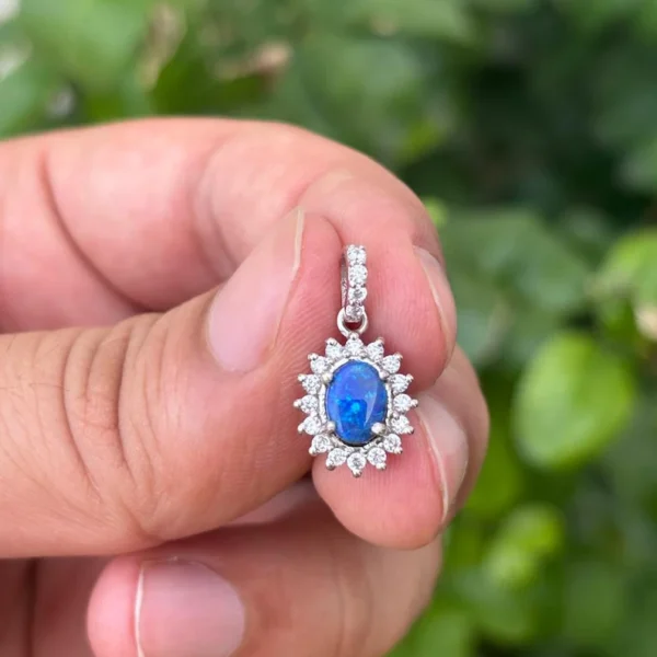 925 Silver Boulder Opal Pendant