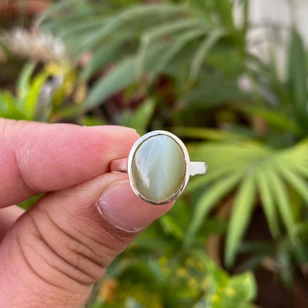 925 Silver Chrysoberyl Cat's Eye Ring
