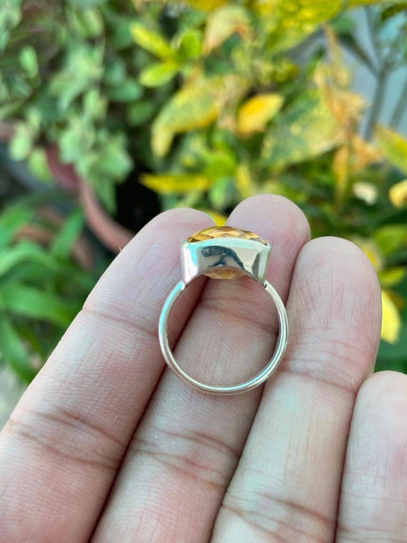 925 Silver Citrine Statement Ring 4