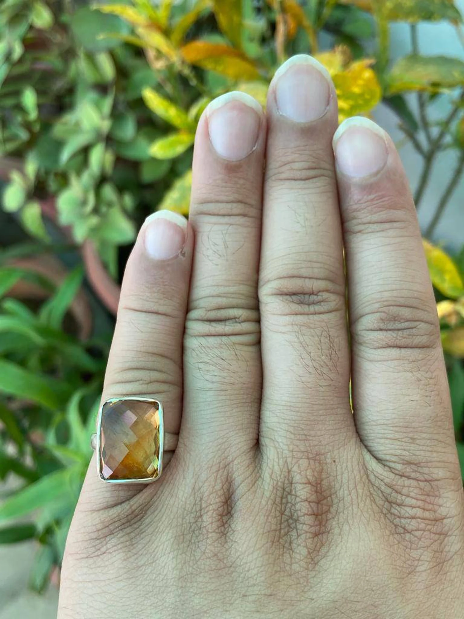 925 Silver Citrine Statement Ring 5
