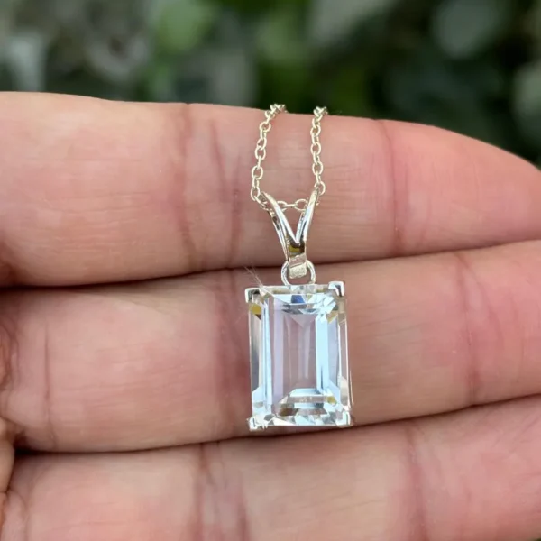 925 Silver Clear Quartz Necklace