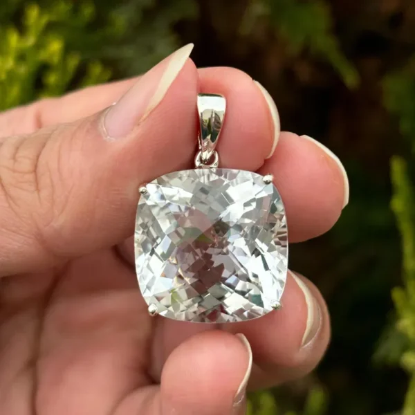 925 Silver Clear Quartz Pendant