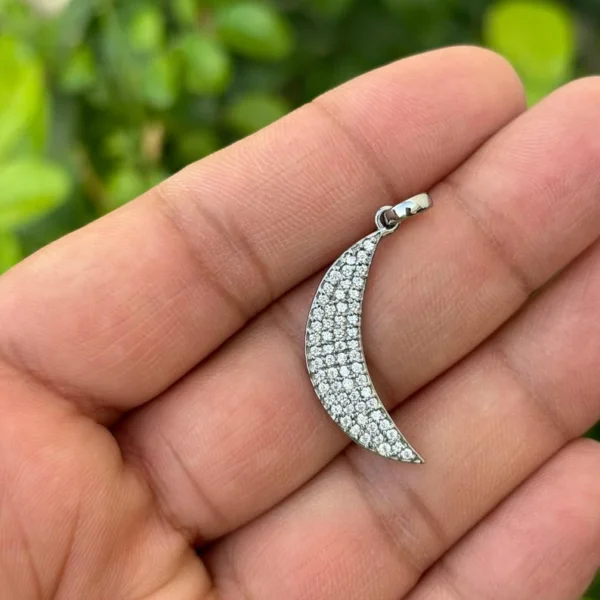925 Silver Crescent Moon Pendant