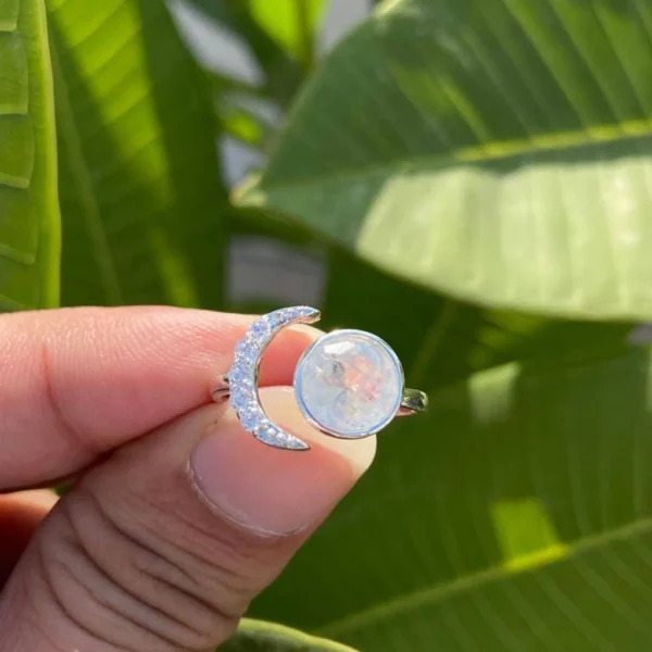 925 Silver Crescent Moon Ring