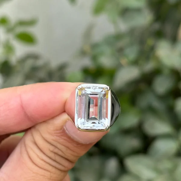 925 Silver Crystal Quartz Ring