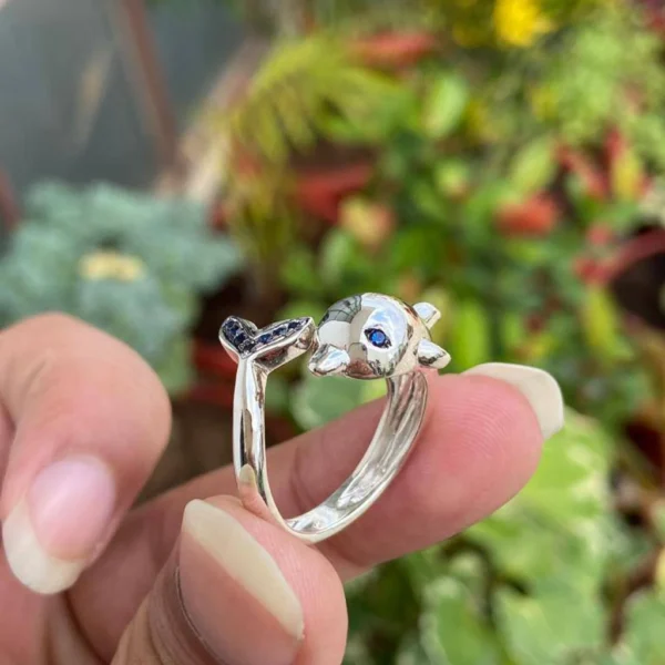 925 Silver Dolphin Ring