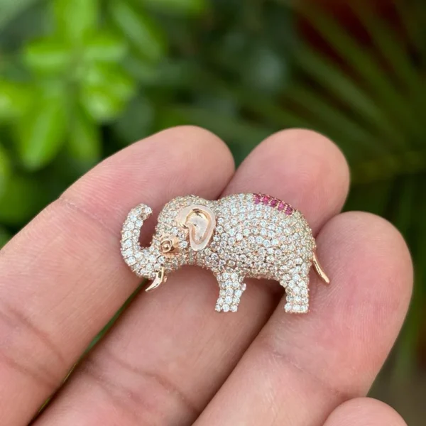925 Silver Elephant Brooch & Pendant