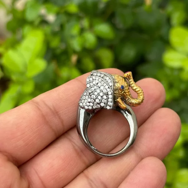 925 Silver Elephant Ring