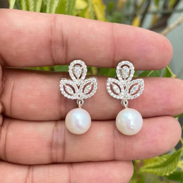 925 Silver Freshwater Pearl Drop Earrings