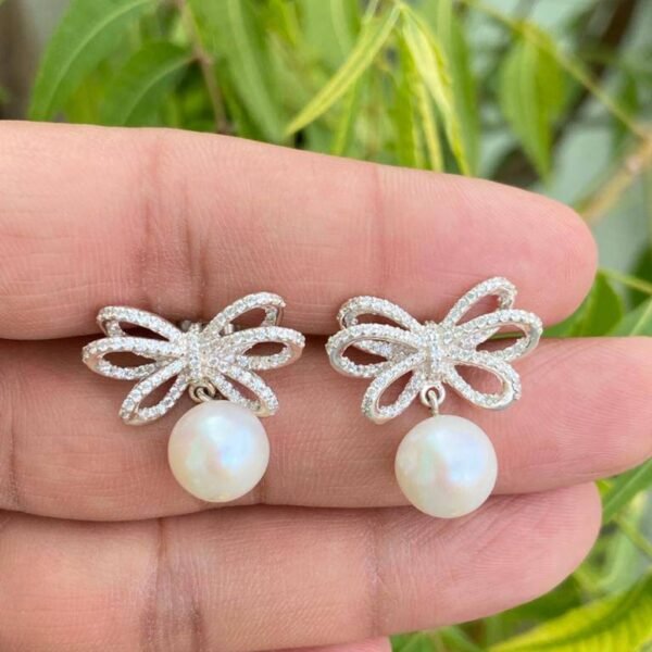 925 Silver Freshwater Pearl Drop Earrings