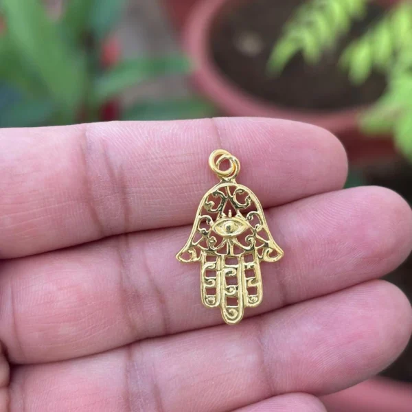 925 Silver Hamsa Evil Eye Pendant