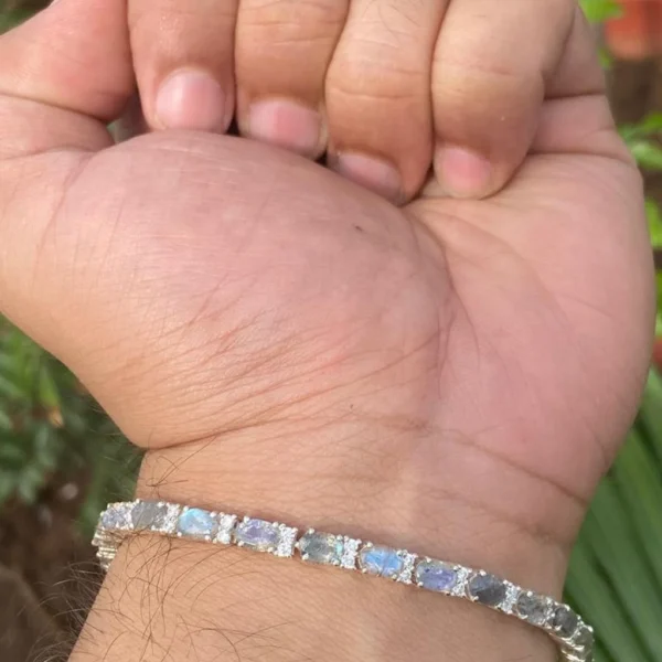 925 Silver Labradorite Tennis Bracelet