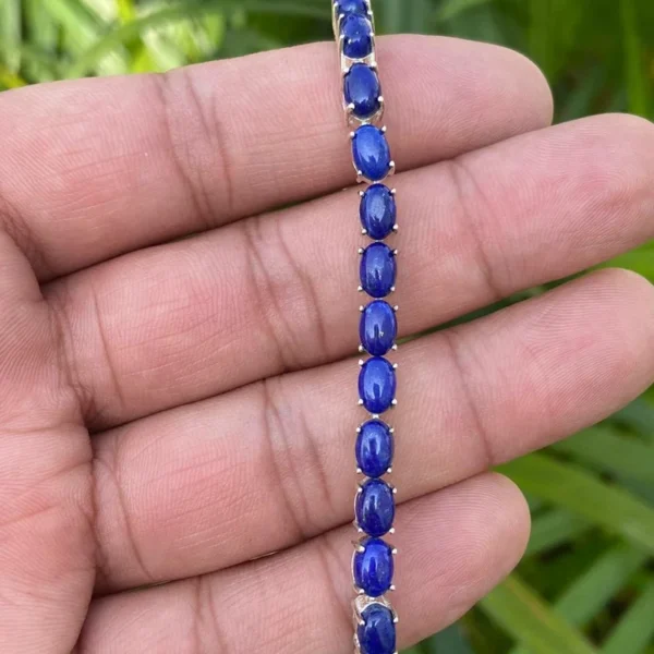 925 Silver Lapis Lazuli Tennis Bracelet