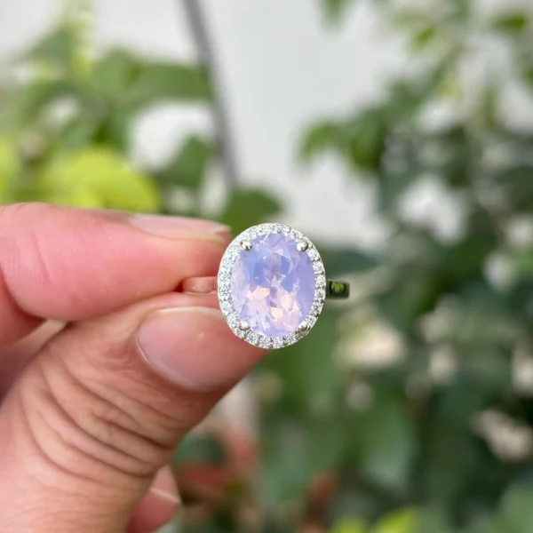 925 Silver Lavender Quartz Ring