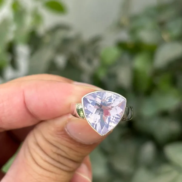 925 Silver Lavender Quartz Ring
