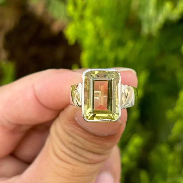 925 Silver Lemon Quartz Ring