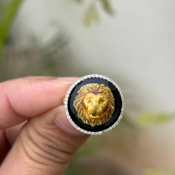 925 Silver Lion Ring