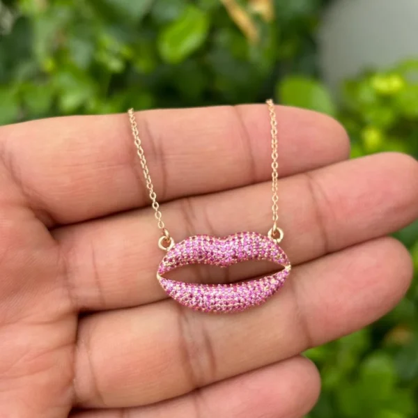 925 Silver Lip Necklace