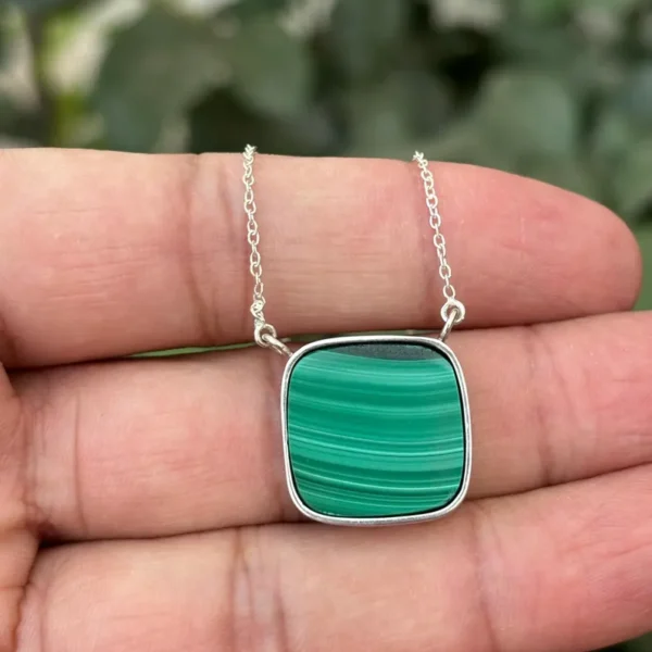 925 Silver Malachite Necklace