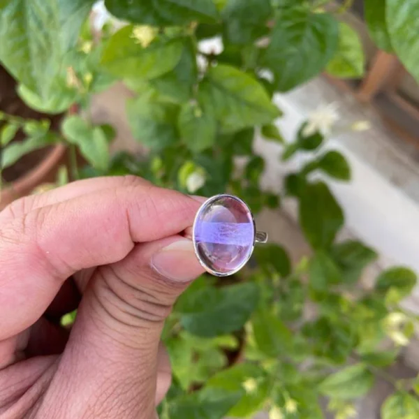 925 Silver Natural Amethyst Ring