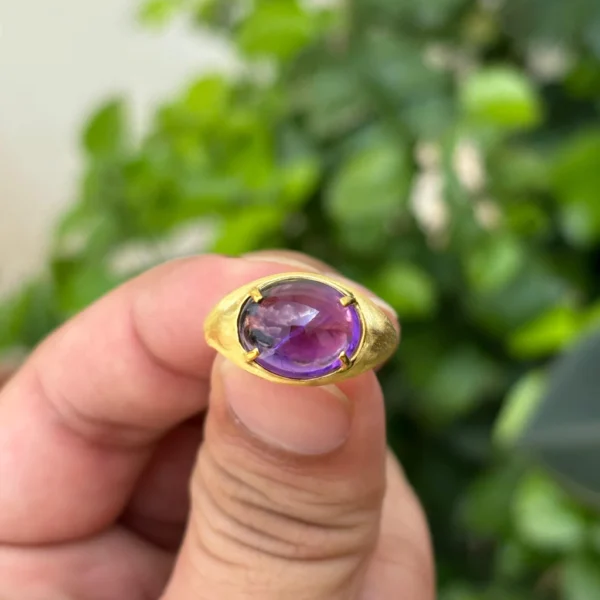925 Silver Natural Amethyst Ring