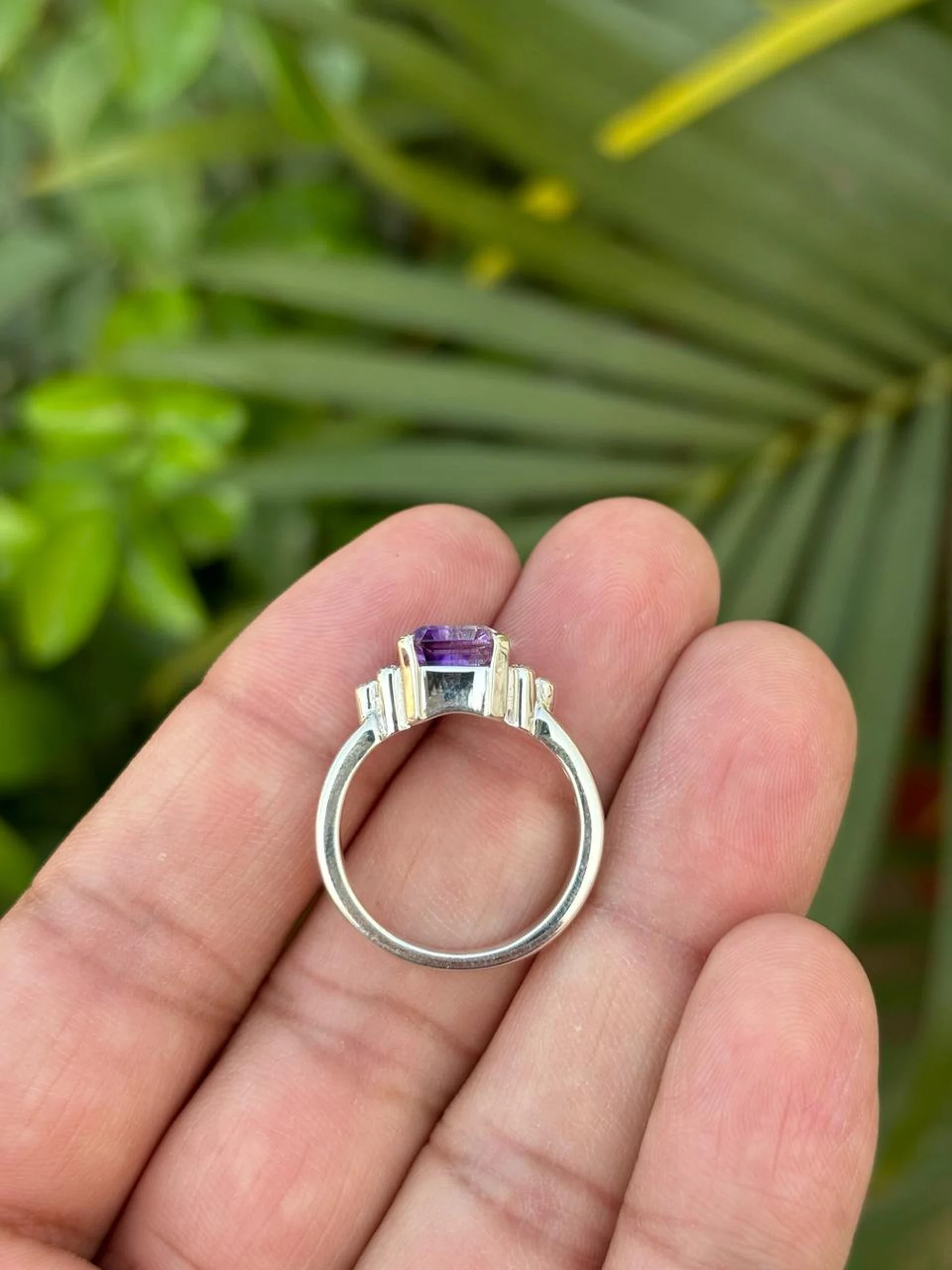 925 Silver Natural Amethyst Ring 4