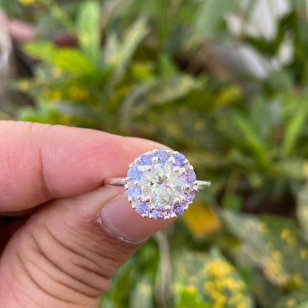 925 Silver Natural Aquamarine Ring