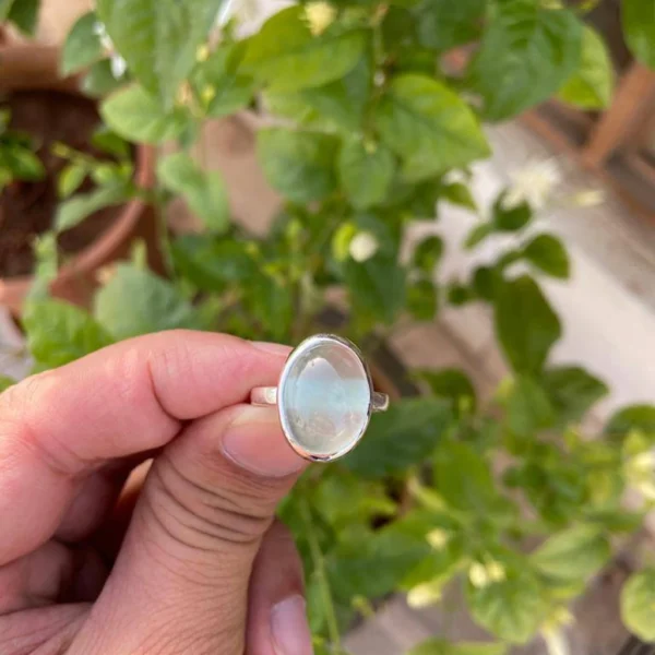 925 Silver Natural Aquamarine Ring