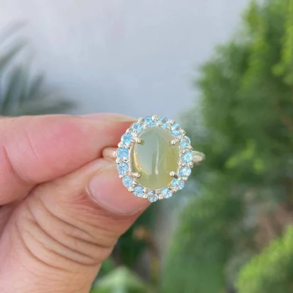 925 Silver Natural Chrysoberyl Cat's Eye Ring