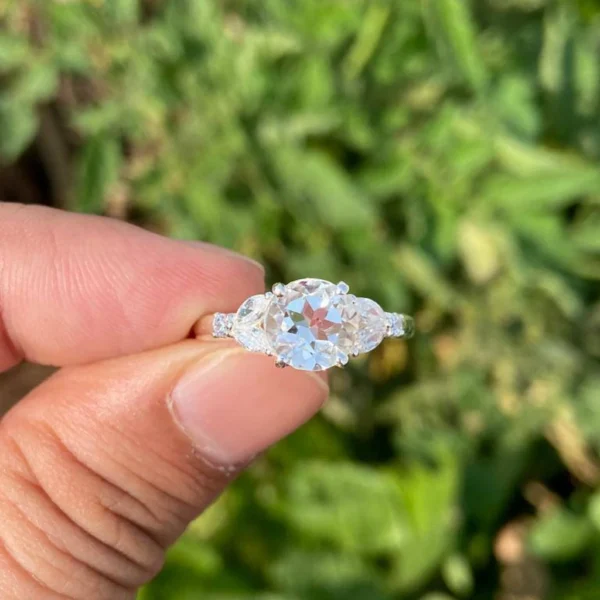 925 Silver Natural Crystal Quartz Ring