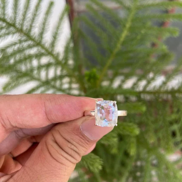 925 Silver Natural Crystal Ring