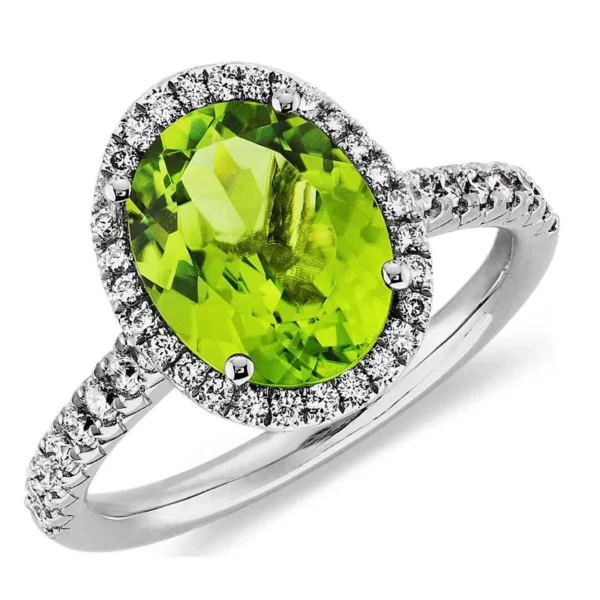 925 Silver Natural Peridot Ring