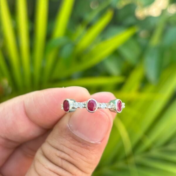 925 Silver Natural Ruby Ring