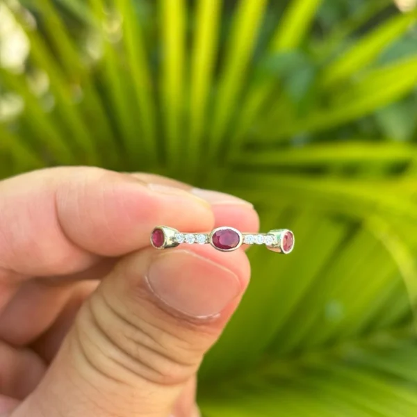 925 Silver Natural Ruby Ring