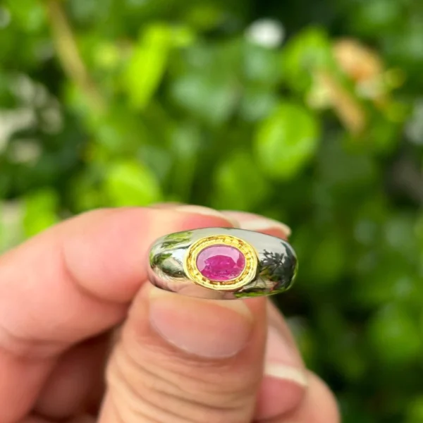 925 Silver Natural Ruby Ring