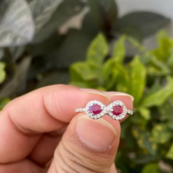 925 Silver Natural Ruby Ring
