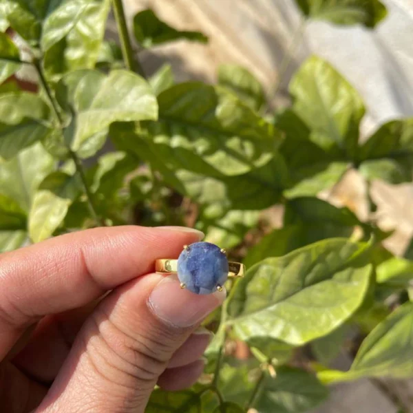 925 Silver Natural Sapphire Ring