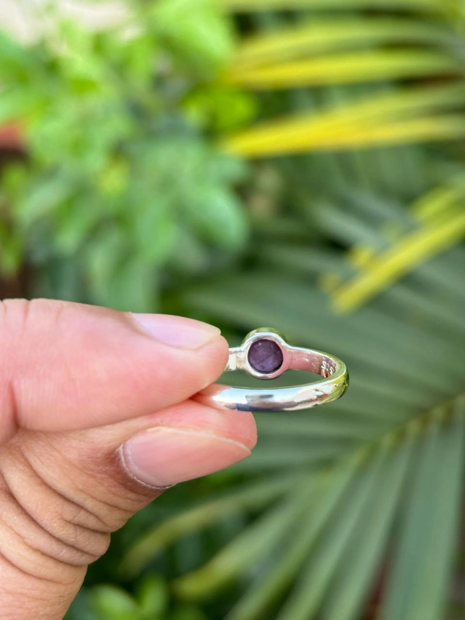 925 Silver Natural Star Ruby Ring 5